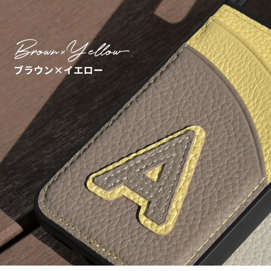 HanaRo ワッペン 本革 イニシャル アルファベット シュリンクレザー