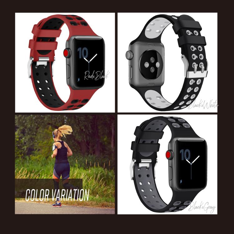 アップルウォッチ バンド  Apple Watch スポーツバンド series9 SE Ultra2 series8 series7 series5 series6 49mm 41mm 45mm 40mm 44mm 38mm 42mm シリコン 交換｜hanaro｜05