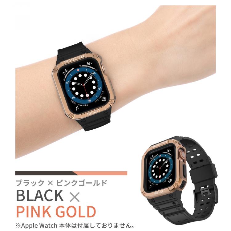 アップルウォッチ バンド ケース 一体式 ベルト ケース 一体型 カバーセット apple watch series9 series8 SE series7 38mm 40mm 41mm 42mm 44mm 45mm 交換｜hanaro｜14