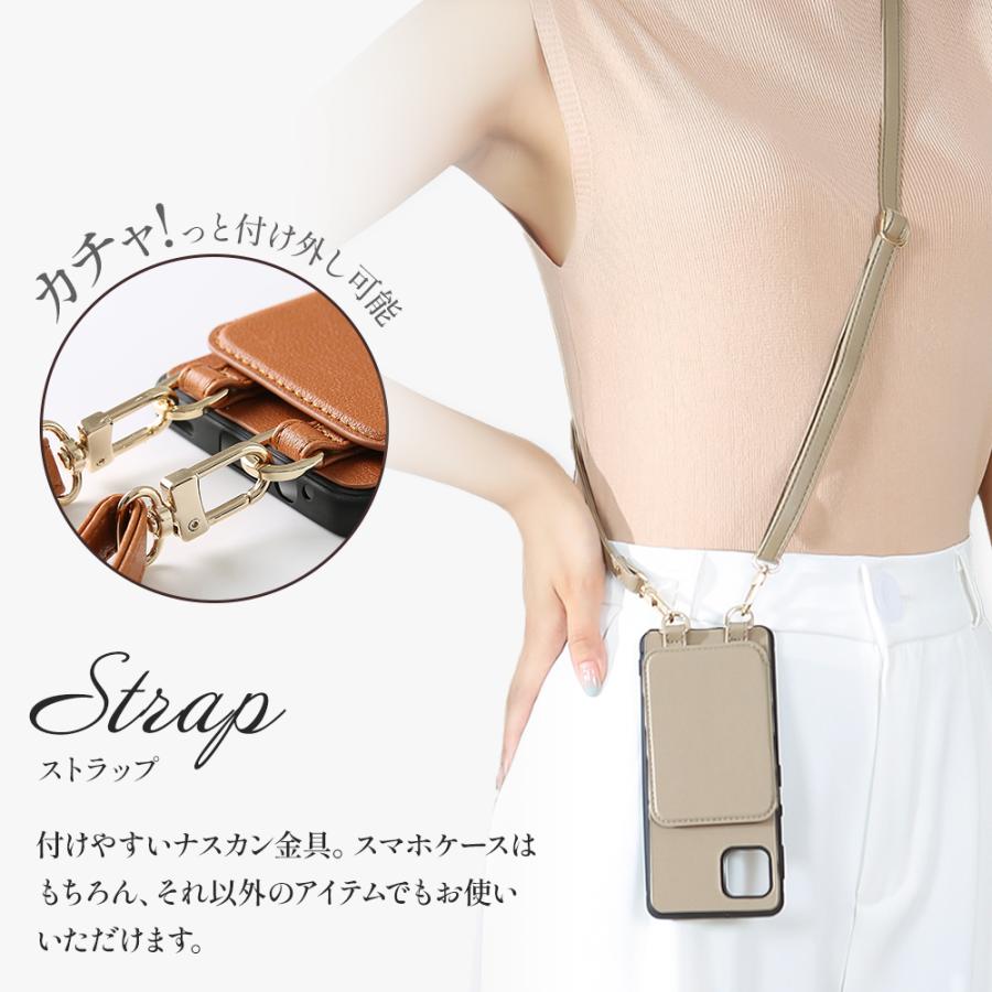 HanaRo AQUOS wish4 ケース ミラー付き ストラップセット sense9