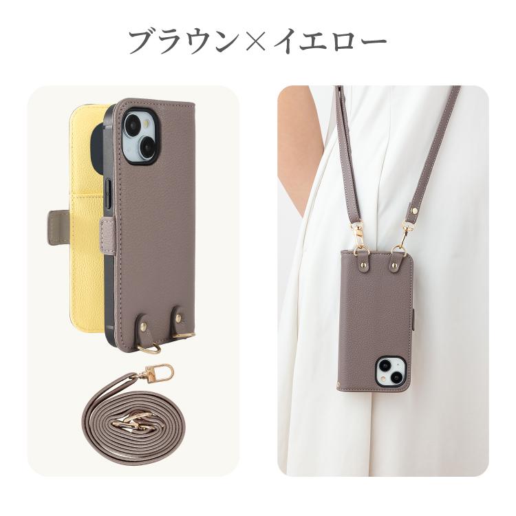 HanaRo OPPO Reno13 A ケース 手帳型 ショルダー ストラップ セット