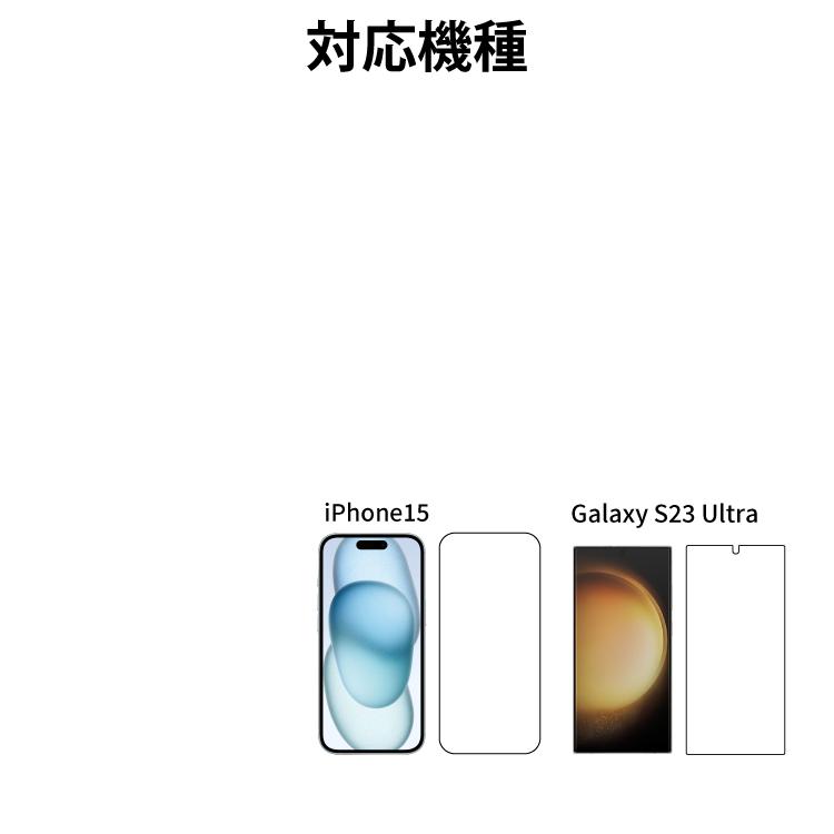 iPhone15 フィルム TPU素材 2枚入り Galaxy S23 iPhone14 14Pro 14Plus 14ProMax S23 Ultra iPhone13 iPhone SE 第3世代 S22 Ultra 保護 S10＋ Note20 S20+｜hanaro｜10