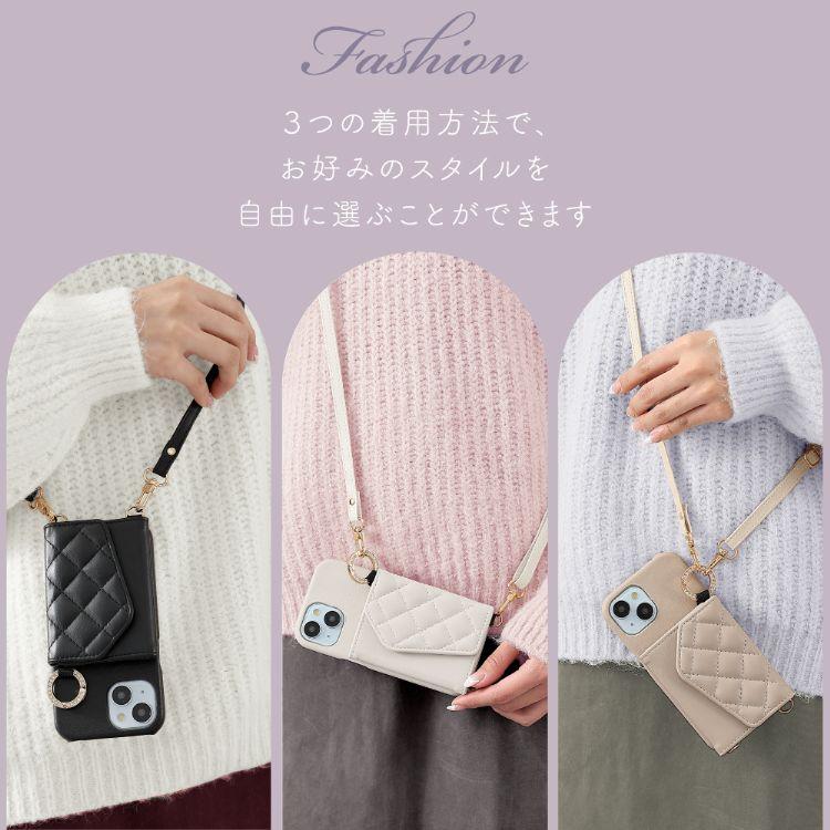 HanaRo iPhone17 ケース ショルダー ストラップ iPhone16 ケース 背面