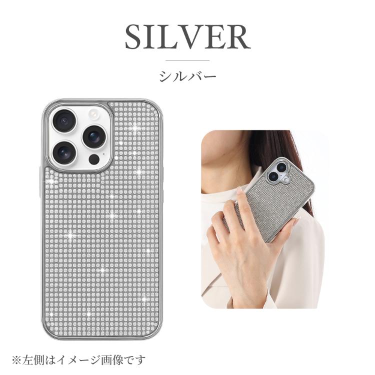 iPhone15 16 17対応 グレー ラメ スマホケース HanaRo iPhone17 ケース iPhone16 ケース iPhone17Pro iPhone16Pro