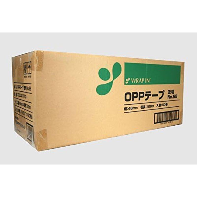 ホリアキ　ラップイン　OPPテープ　茶　OP-55-BR　48mm×100m巻　#55　50巻入