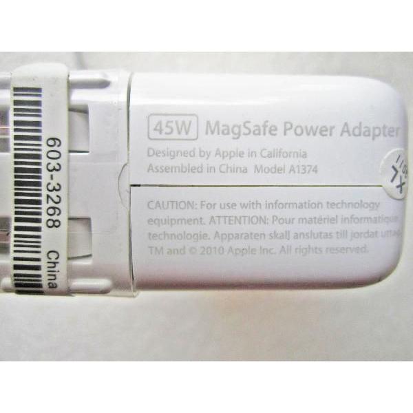 MacBook Air ACアダプタ：Apple Macbook Air用 45W MagSafe A1374