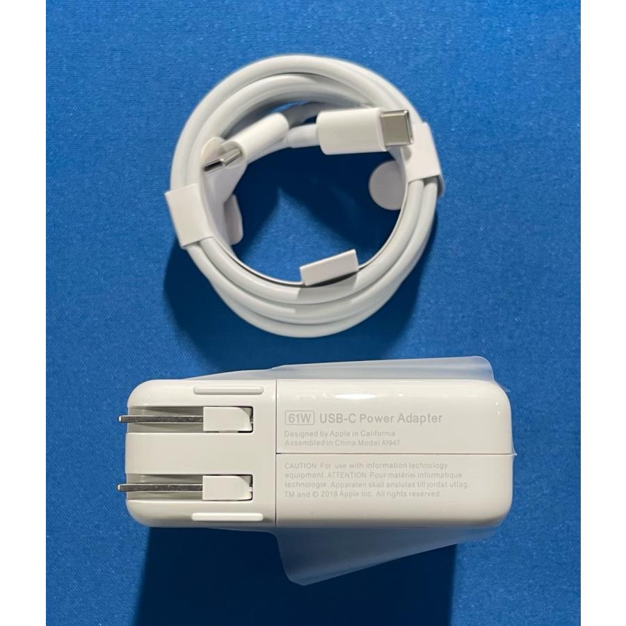 ACアダプタ：Apple製 純正新品 MacBookPro 13インチ用 61W USB-C A1947