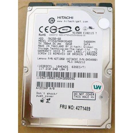 純正新品IBM/Lenovoパソコン用HDDハードディスク60GB (42T1489