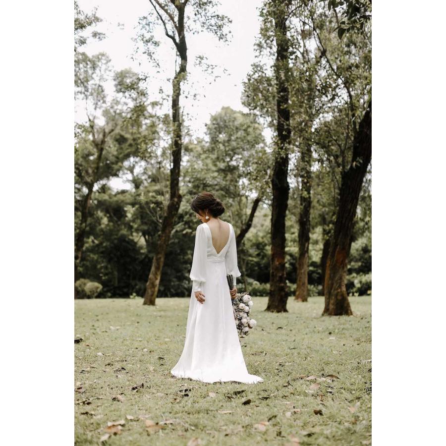 ウエディングドレス 袖あり 結婚式 二次会 白 安い エンパイア 花嫁 フォトウエディング ビーチフォト 前撮り 後撮り 披露宴 トレーン Aライン リゾートドレス ウエディングドレス 購入 袖あり 白 二次会 安い エンパイア 花嫁