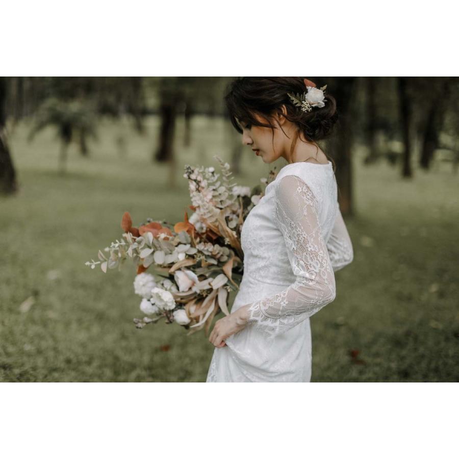 ウエディングドレス 購入 袖あり 白 安い 花柄レース 花嫁 二次会 結婚式 披露宴 フォトウエディング Fw2253 パーティードレス専門店ファーナ 通販 Yahoo ショッピング