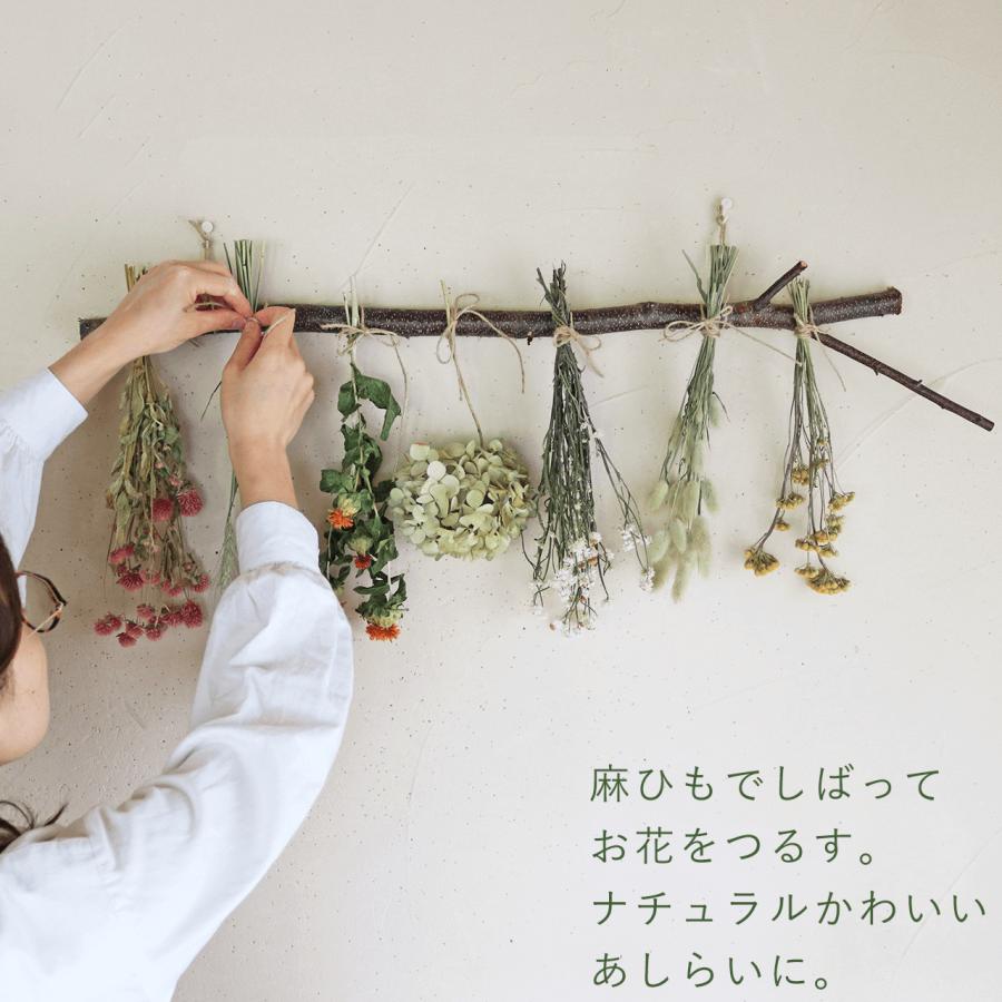 吊るして楽しむ♪ ドライフラワー7点・富良野の白樺若枝セット
