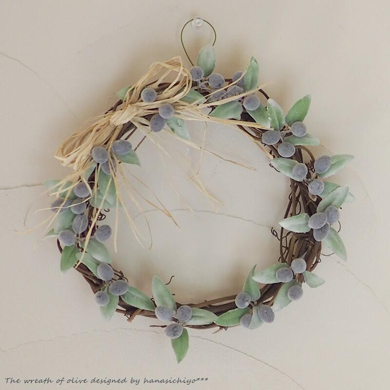 オリーブのリース ナチュラルな玄関を演出 アーティフィシャルフラワー Wa Olive 富良野 花七曜 通販 Yahoo ショッピング