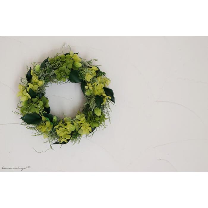 ⚫️プリザーブドウエルカム グリーンリース⚫️ ⚫️プリザーブドウエルカム グリーンリース⚫️