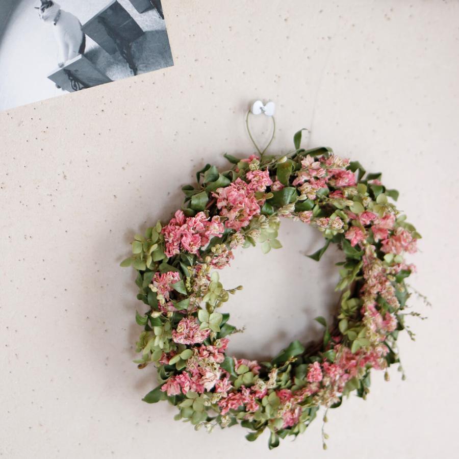 母の日ギフトに♪【1点もの 約直径23cm】 ピンクのちどり草とあじさい