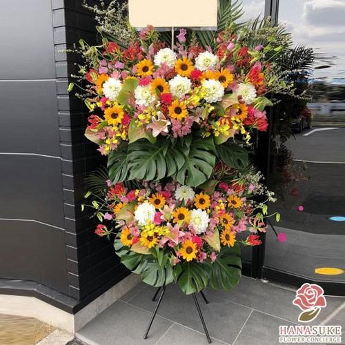第1位獲得 花色は選べる6色 配送 名札 画像 回収無料 全国対応スタンド花 フラワーコンシェルジュ厳選花屋のお祝いスタンド花2段 円 代引き手数料無料 Kuljic Com
