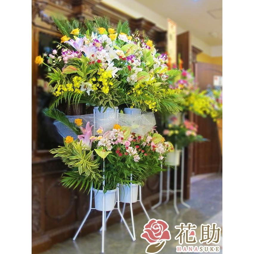 フラワーコンシェルジュ厳選花屋の【2基連結】フラワーオブジェ