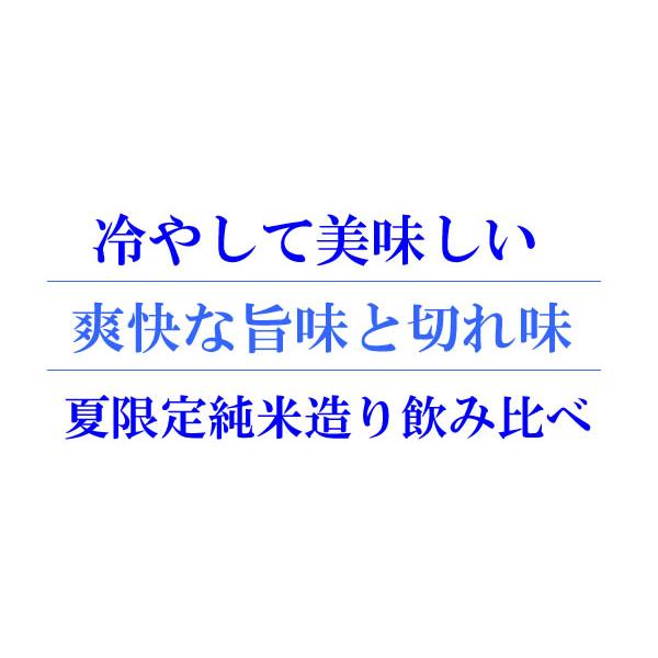 父の日 日本酒 酒 ギフト プレゼ ント 夏に美味しい！爽やかな旨味が楽しめる純米造り 720ML3本入 飲み比べセット  送料無料｜hanatareya｜02