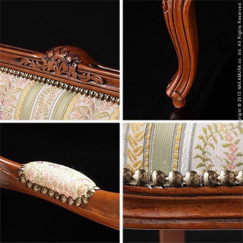 アンティーク調 輸入家具 ヴェローナクラシック ラブチェア 2人用ソファ