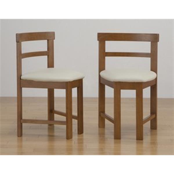 新品・未使用　ダイニングチェアー　ライトブラウン　2脚　組み立て式 ダイニングチェア(2脚組) ライトブラウン(2脚組)