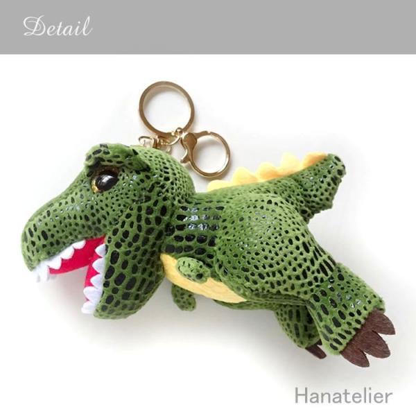 2色 ティラノサウルスぬいぐるみキーホルダーキーリング 送料無料