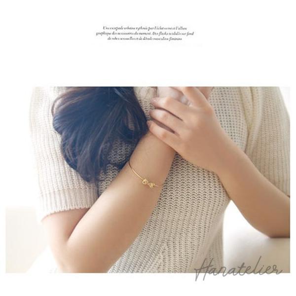 RomanticRibbonフラワーガーデンリボンのバングルブレスレット bra009 