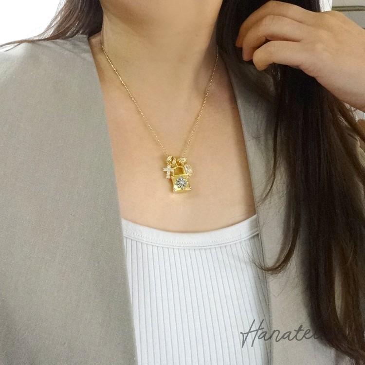 7連チャームのFLOWER南京錠ネックレス カスタマイズ可能 nec062