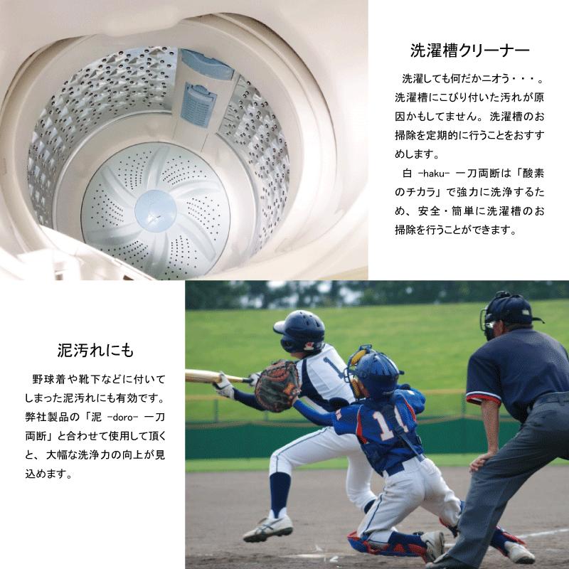 白 -haku- 一刀両断 2kg 泥汚れ 油汚れ 洗濯槽 洗剤 クリーニング師が