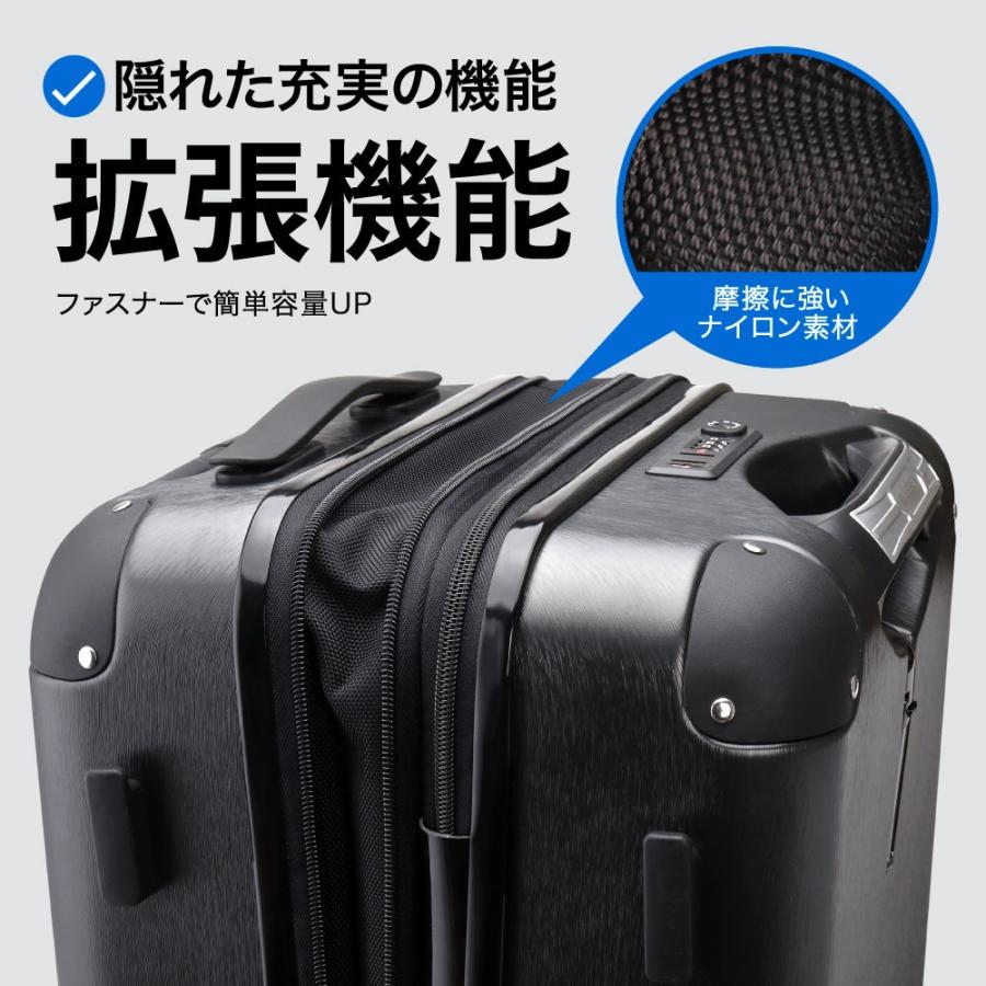 スーツケース キャリーケース M サイズ 軽量 圧倒的グリップ力 容量 耐