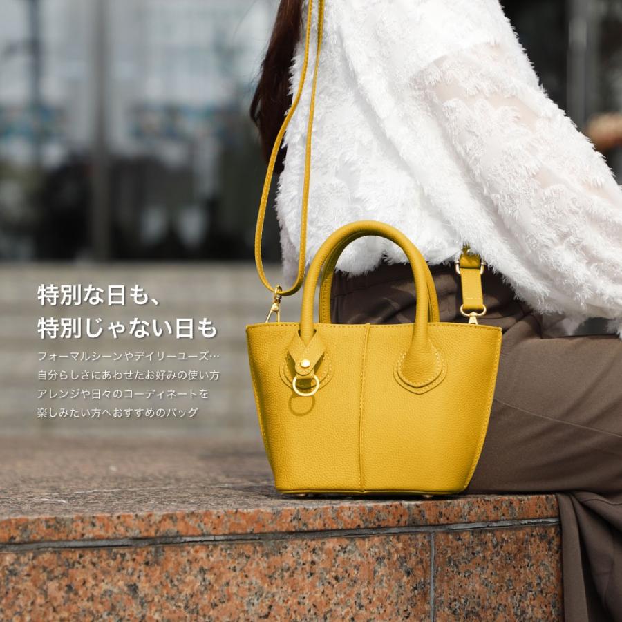 ミニトートバッグ レディース 小さめ プレミアムレザー 本革 2way  