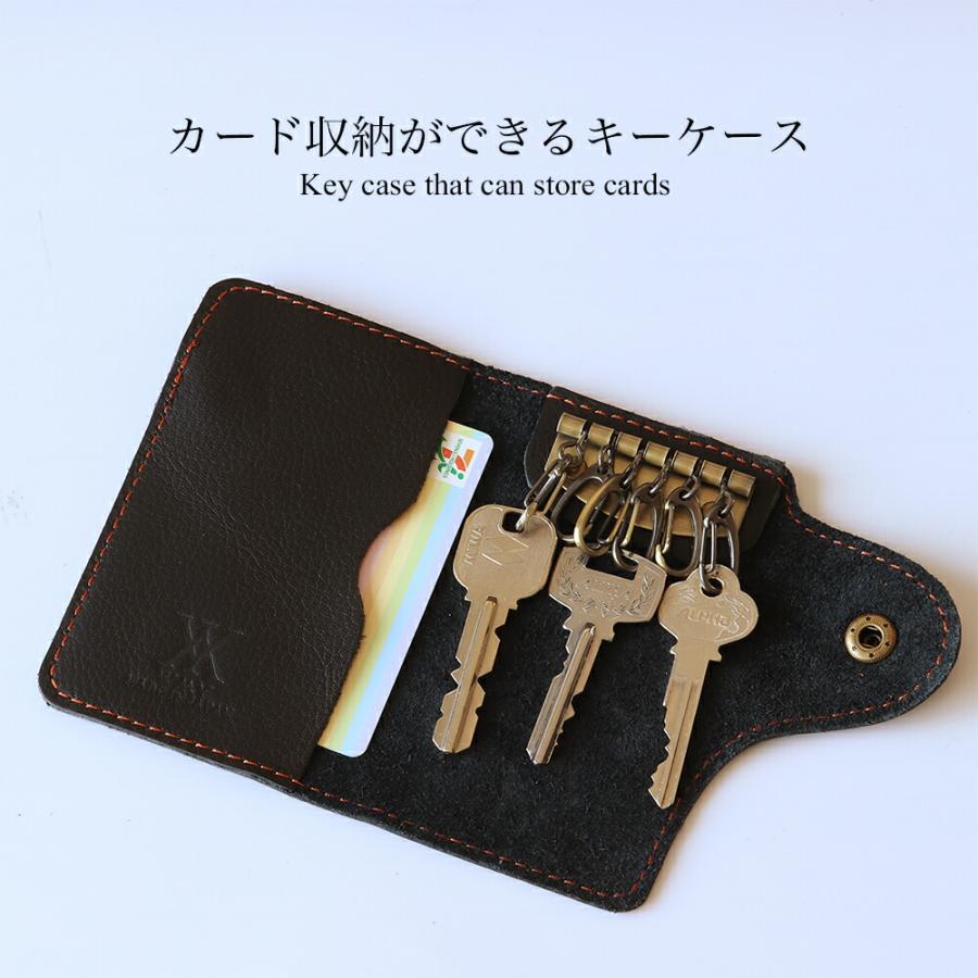 キーケース メンズ レディース 本革 革 カード 車 ブランド キーリング