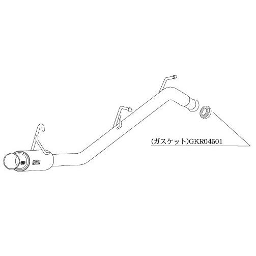 柿本改 [個人宅配送可能] 柿本 改 マフラー GTbox 06&S 日産 モコ CBA
