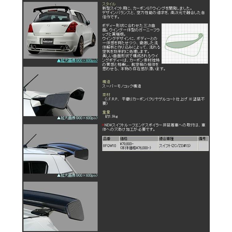 MONSTER モンスター スイフト用カーボンGTウイング ZC/ZD#1S C.F.R.P