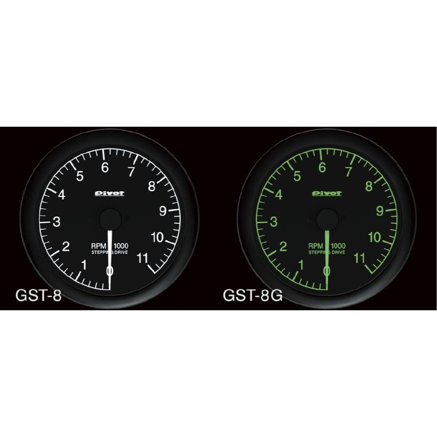 Pivot(ピボット) GT GAUGE-80 タコメーター φ80 【グリーン照明】品番 