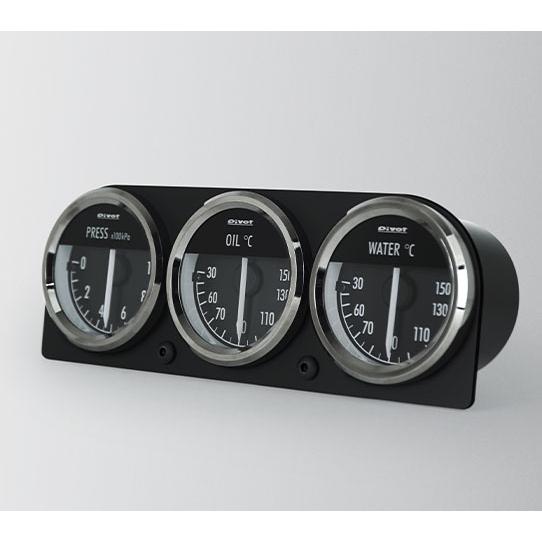 Pivot（ピボット） GT GAUGE-52 3連メーターセット φ52 ホワイト照明