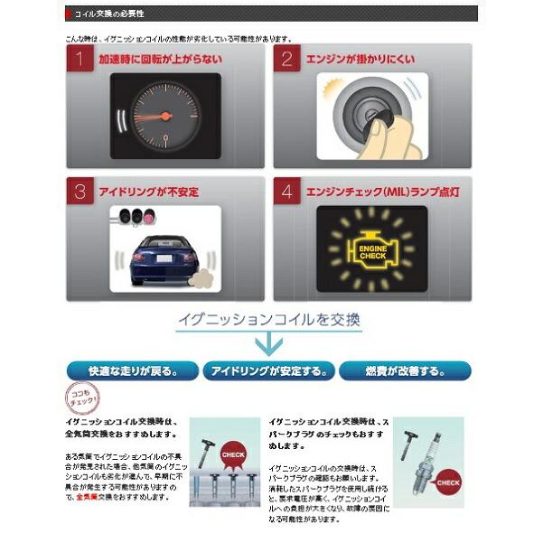 NGK イグニッションコイル 4本セット 【ダイハツ コペン L880K JB-DET