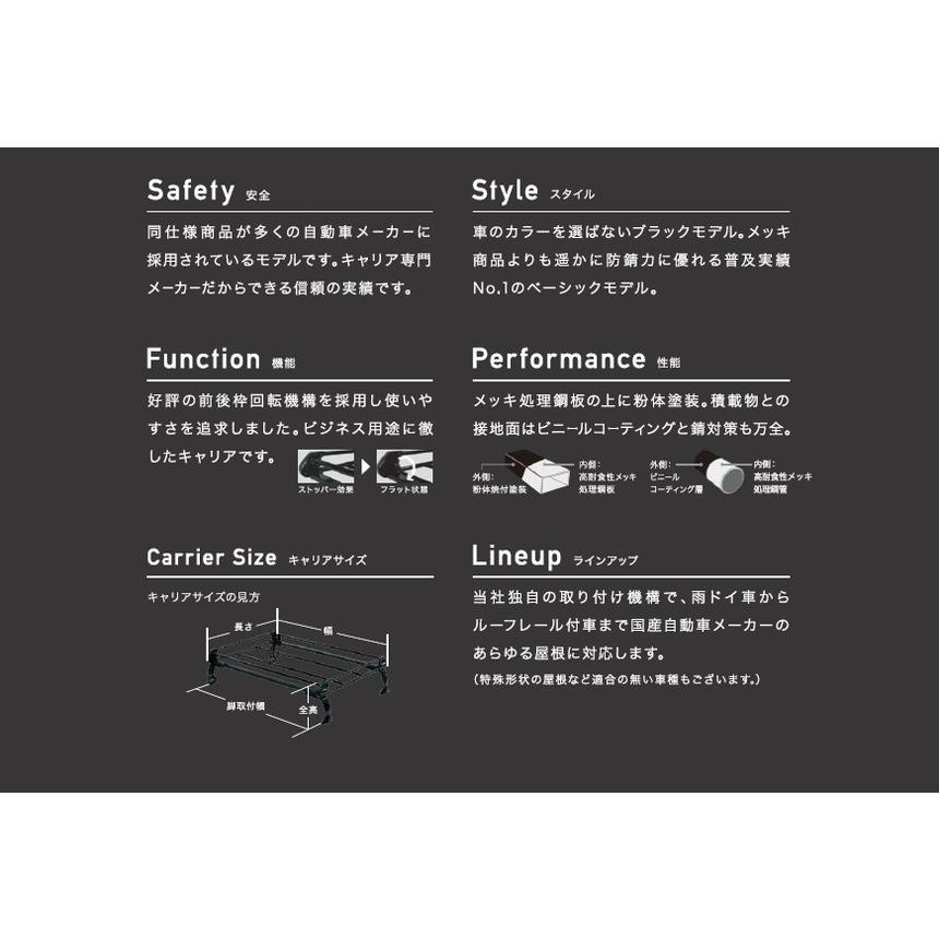 TUFREQ(タフレック) ルーフキャリア P+シリーズ 【ホンダ N-VAN H30.7-】 品番：PH435A+ (Code：S-7)