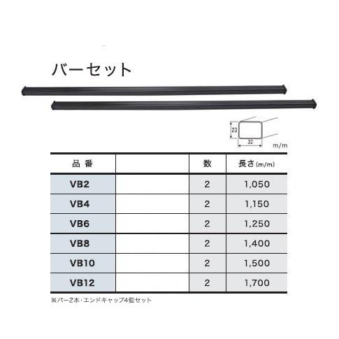キャリアBOX　バー　セット プロボックス 用 室内キャリア クロスバー 2本セット TO-005-XB