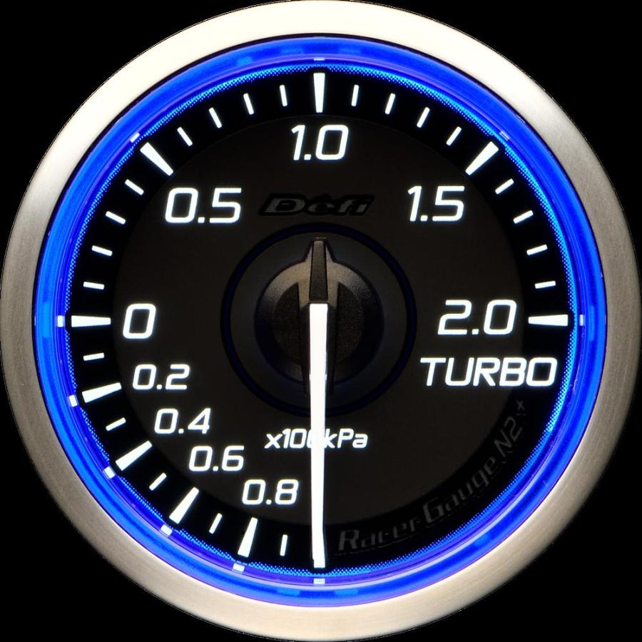 Defi(デフィ) RacerGauge N2Plus φ52 ターボ計2.0(TURBO) 【ブルー