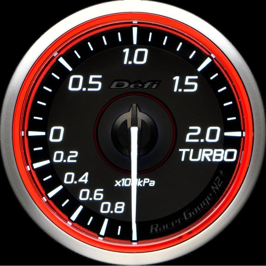 Defi(デフィ) RacerGauge N2Plus φ60 ターボ計2.0(TURBO) 【レッド 