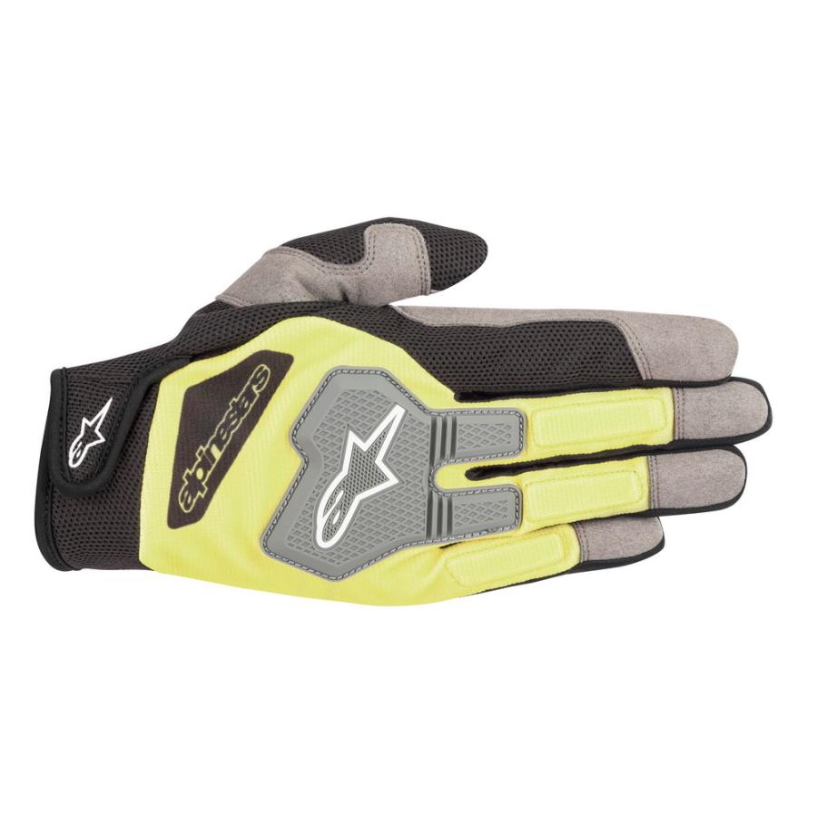 alpinestars(アルパインスターズ)　ENGINE OTHER GLOVES BLACK YELLOW FLUO サイズ：M  品番：3552519-155-M｜hanatora