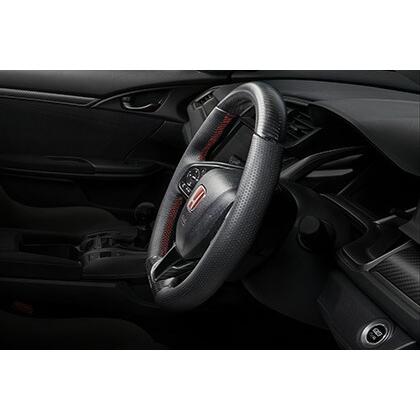 無限（MUGEN） スポーツステアリングホイール レッド シビック FK8 17