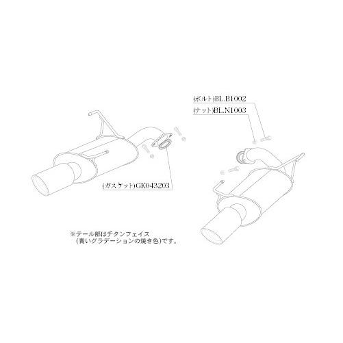 柿本改 柿本 改 マフラー Class KR リアピースのみ スバル 