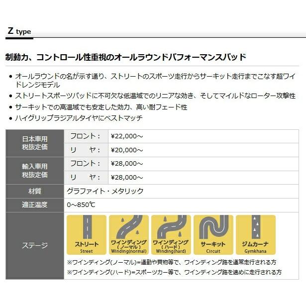 DIXCEL(ディクセル) ブレーキパッド Zタイプ フロント BMW F98 X4M Base Grade/Competition 19/6- 品番：Z1212392｜hanatora｜02