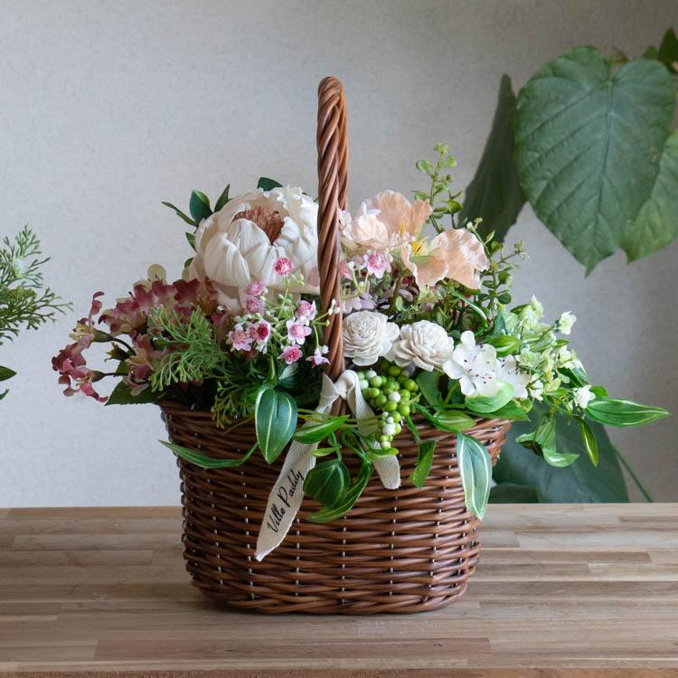 まるで本物の花うるる寄せ植え／ アーティフィシャルフラワー (造花