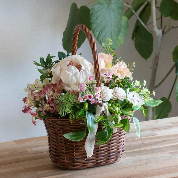 まるで本物の花うるる寄せ植え／ アーティフィシャルフラワー (造花