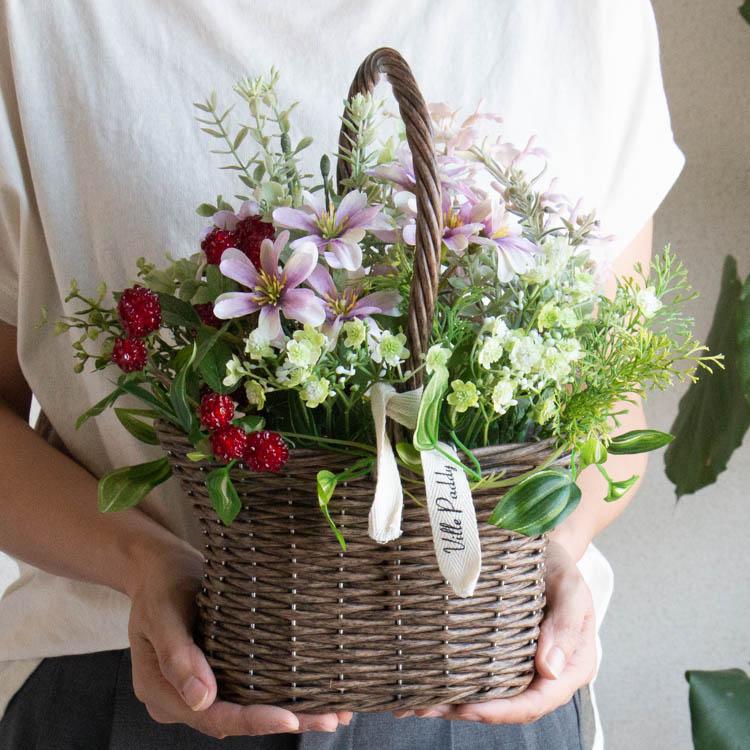 まるで本物の花うるる寄せ植え／ アーティフィシャルフラワー (造花