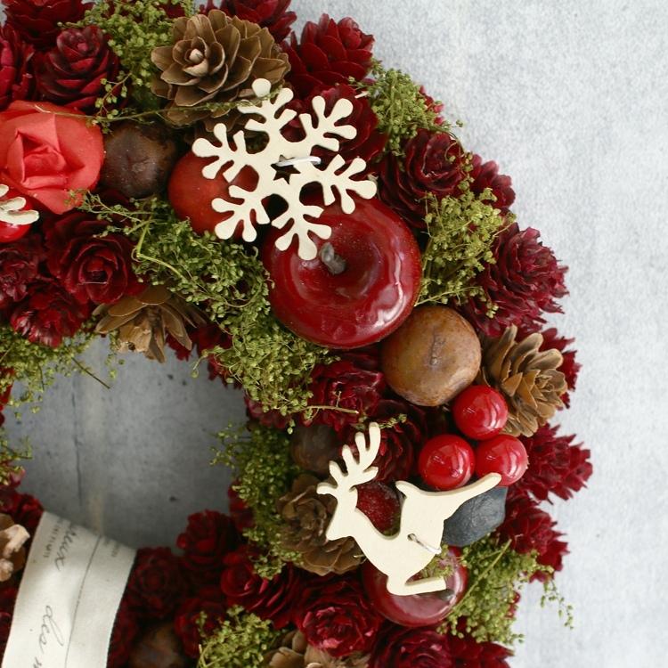 Xmas 飾り リース ｃｍナチュラルリースｍ ベリーベリーアップル F24 5ｃｍｃｍ1217 ｂ クリスマス Christmas リース 玄関 リング ギフト プレゼント Dry Kei Cm1217 B 花うるる ハンギング 寄せ植え通販 通販 Yahoo ショッピング