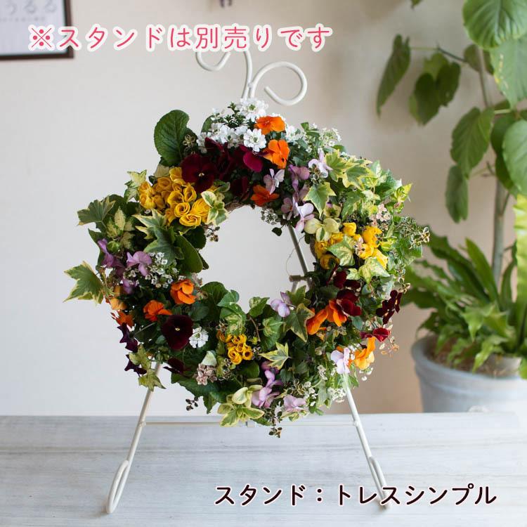 花うるる おまかせ／「季節の寄せ植えinアレンジリースLサイズ」完成品