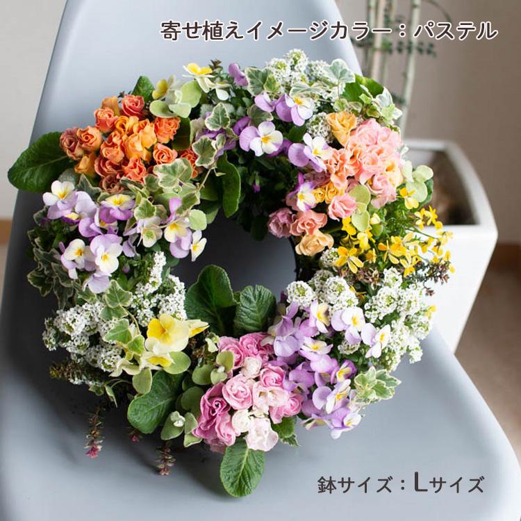 花うるる リース 寄せ植え [アレンジ Lサイズ] おまかせ&オーダー