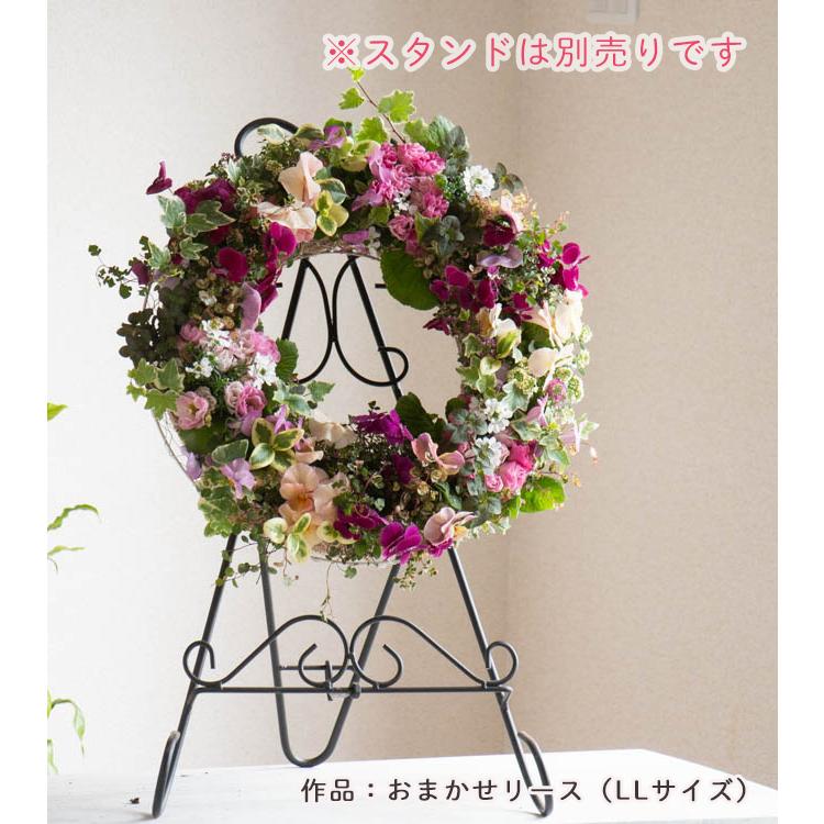 花うるる おまかせ／「季節の寄せ植えinアレンジリースLLサイズ」完成